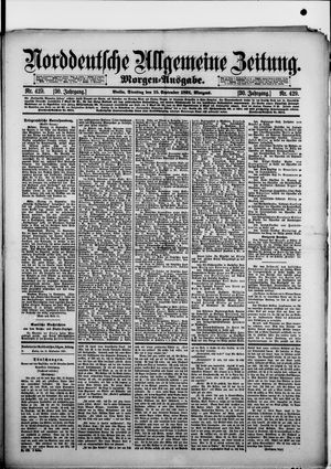 Norddeutsche allgemeine Zeitung vom 15.09.1891