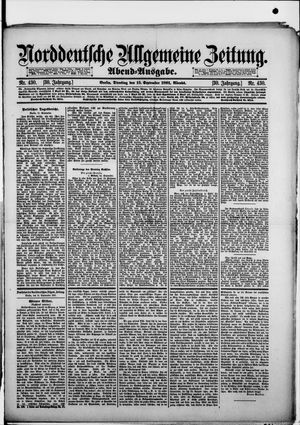 Norddeutsche allgemeine Zeitung vom 15.09.1891