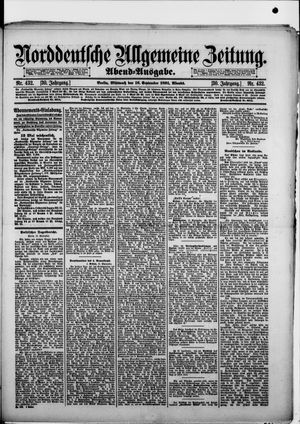 Norddeutsche allgemeine Zeitung vom 16.09.1891