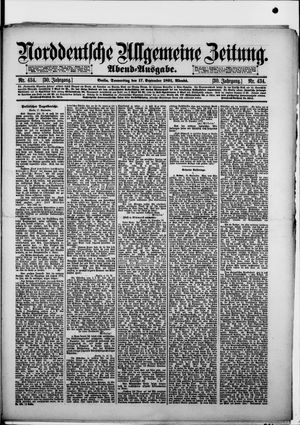 Norddeutsche allgemeine Zeitung vom 17.09.1891