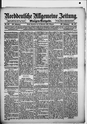 Norddeutsche allgemeine Zeitung vom 19.09.1891