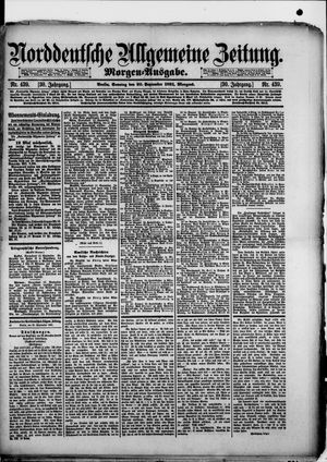 Norddeutsche allgemeine Zeitung vom 20.09.1891