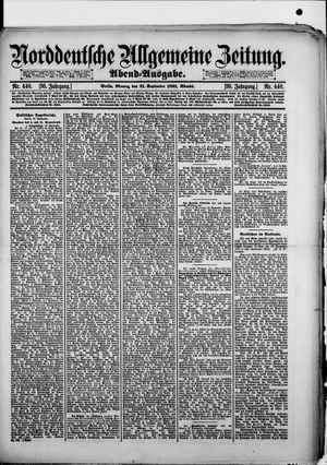 Norddeutsche allgemeine Zeitung vom 21.09.1891