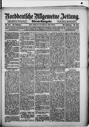 Norddeutsche allgemeine Zeitung vom 23.09.1891