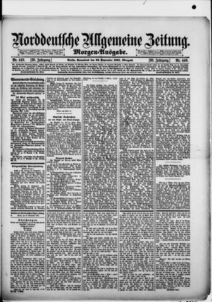 Norddeutsche allgemeine Zeitung vom 26.09.1891