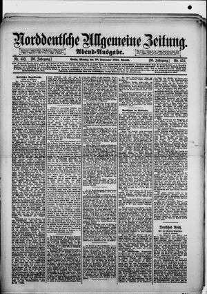 Norddeutsche allgemeine Zeitung vom 28.09.1891