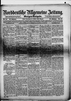 Norddeutsche allgemeine Zeitung vom 01.10.1891
