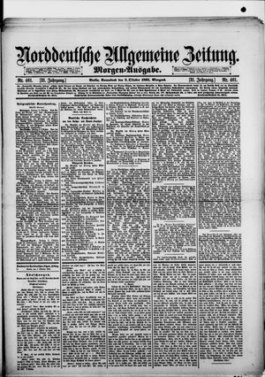 Norddeutsche allgemeine Zeitung vom 03.10.1891