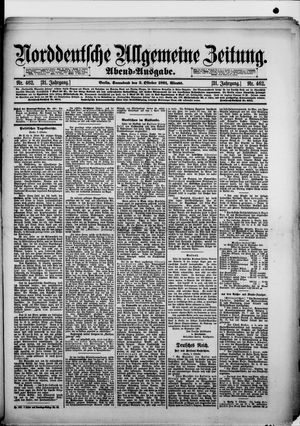 Norddeutsche allgemeine Zeitung vom 03.10.1891