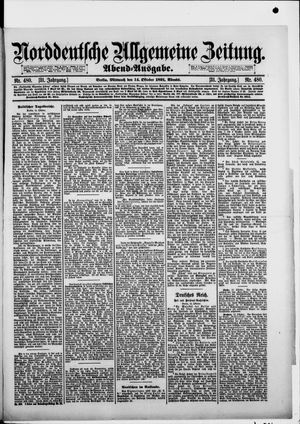 Norddeutsche allgemeine Zeitung vom 14.10.1891