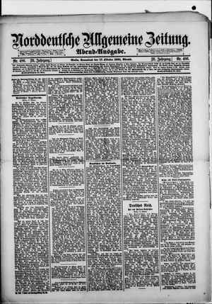 Norddeutsche allgemeine Zeitung vom 17.10.1891