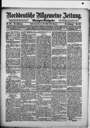 Norddeutsche allgemeine Zeitung vom 22.10.1891