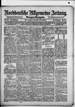 Norddeutsche allgemeine Zeitung vom 27.10.1891