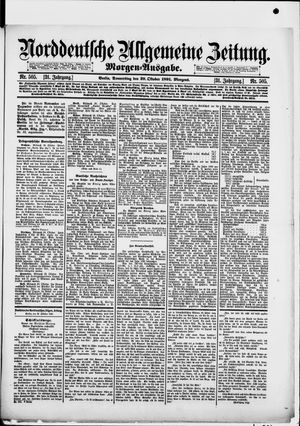 Norddeutsche allgemeine Zeitung vom 29.10.1891