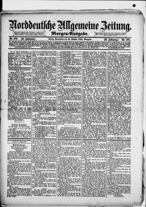 Norddeutsche allgemeine Zeitung vom 31.10.1891