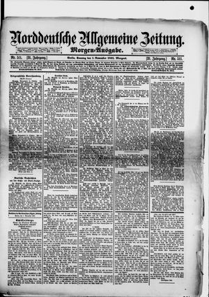 Norddeutsche allgemeine Zeitung vom 01.11.1891