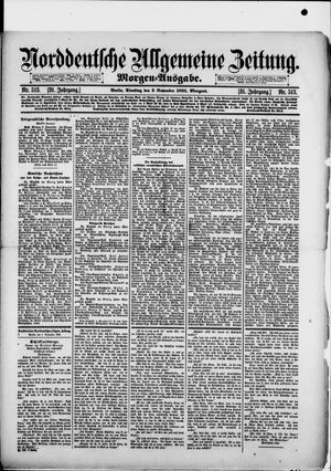 Norddeutsche allgemeine Zeitung vom 03.11.1891