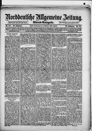Norddeutsche allgemeine Zeitung vom 05.11.1891