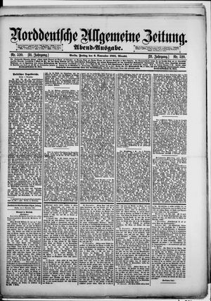 Norddeutsche allgemeine Zeitung vom 06.11.1891