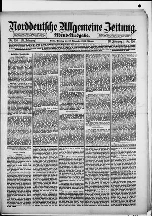 Norddeutsche allgemeine Zeitung vom 10.11.1891