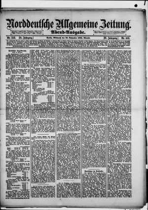 Norddeutsche allgemeine Zeitung vom 25.11.1891