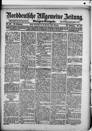 Norddeutsche allgemeine Zeitung vom 26.11.1891