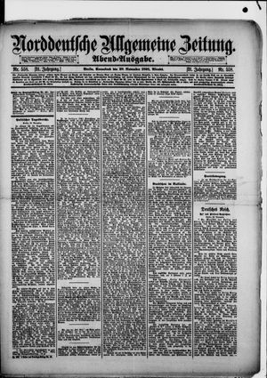 Norddeutsche allgemeine Zeitung on Nov 28, 1891