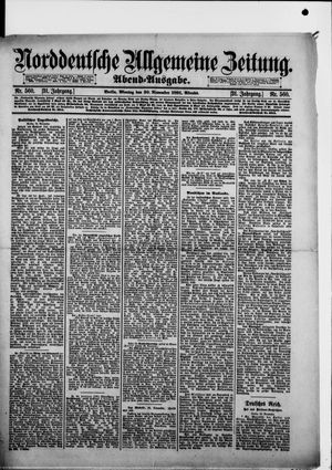Norddeutsche allgemeine Zeitung vom 30.11.1891