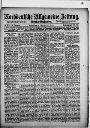 Norddeutsche allgemeine Zeitung vom 07.12.1891