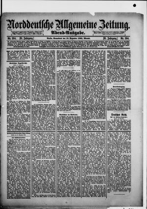 Norddeutsche allgemeine Zeitung vom 19.12.1891