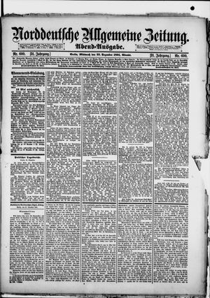 Norddeutsche allgemeine Zeitung vom 23.12.1891