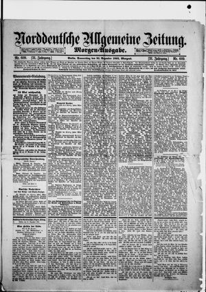 Norddeutsche allgemeine Zeitung vom 31.12.1891
