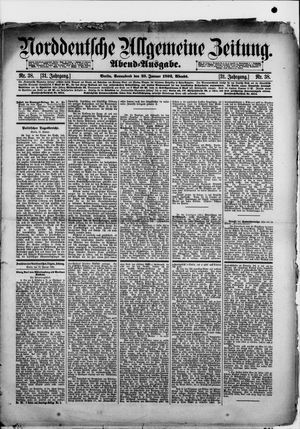 Norddeutsche allgemeine Zeitung vom 23.01.1892