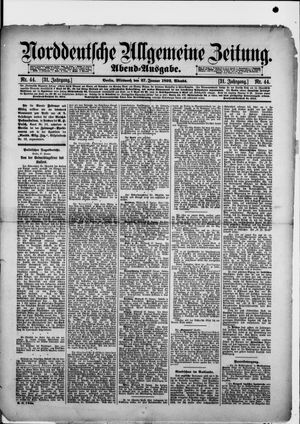 Norddeutsche allgemeine Zeitung vom 27.01.1892
