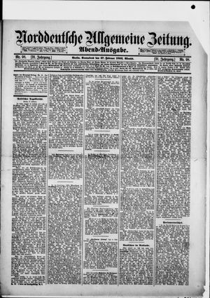 Norddeutsche allgemeine Zeitung vom 27.02.1892