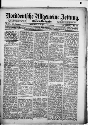 Norddeutsche allgemeine Zeitung vom 29.02.1892