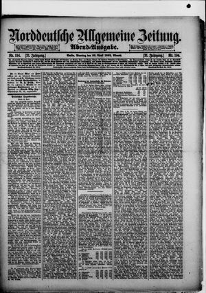 Norddeutsche allgemeine Zeitung vom 26.04.1892