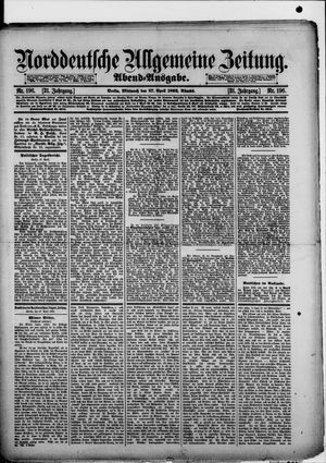 Norddeutsche allgemeine Zeitung on Apr 27, 1892
