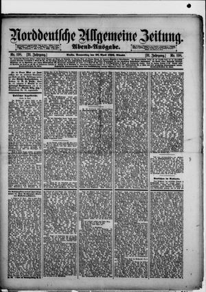 Norddeutsche allgemeine Zeitung vom 28.04.1892