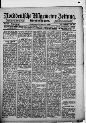 Norddeutsche allgemeine Zeitung on Apr 29, 1892