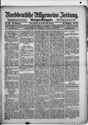 Norddeutsche allgemeine Zeitung on May 18, 1892