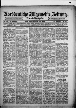 Norddeutsche allgemeine Zeitung vom 20.06.1892
