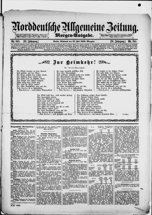 Norddeutsche allgemeine Zeitung vom 27.07.1892