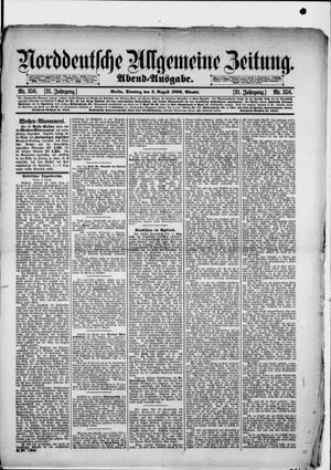 Norddeutsche allgemeine Zeitung vom 02.08.1892