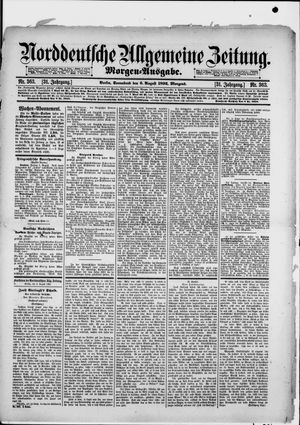 Norddeutsche allgemeine Zeitung vom 06.08.1892