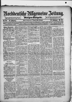 Norddeutsche allgemeine Zeitung on Aug 7, 1892