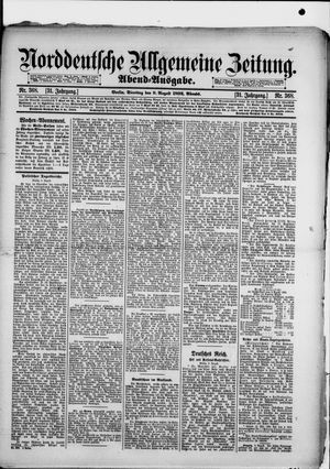 Norddeutsche allgemeine Zeitung vom 09.08.1892
