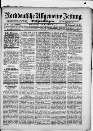 Norddeutsche allgemeine Zeitung on Aug 11, 1892