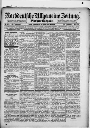 Norddeutsche allgemeine Zeitung vom 13.08.1892