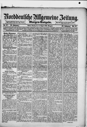 Norddeutsche allgemeine Zeitung vom 14.08.1892